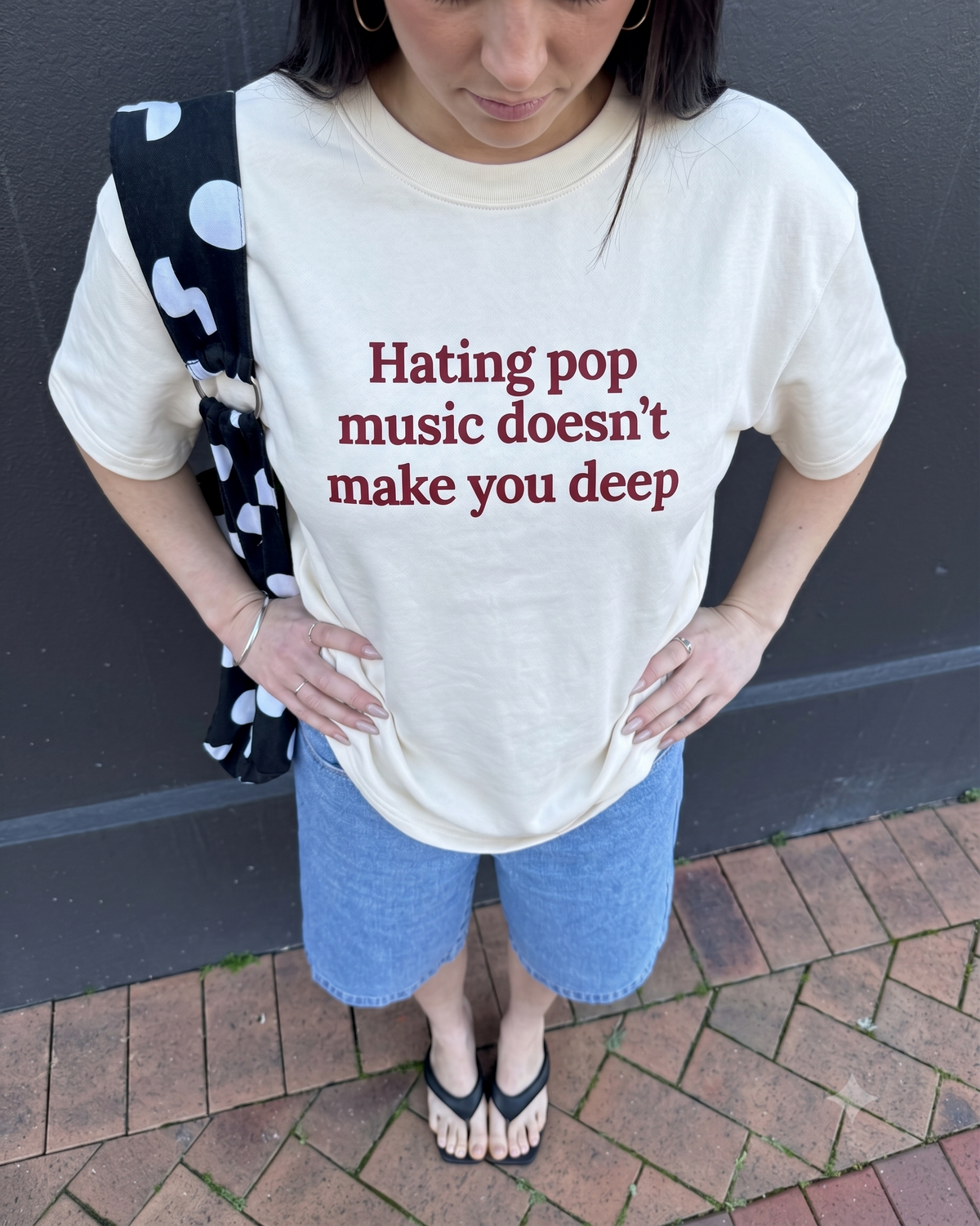 Pop Music Defender Oversized Graphic Tee