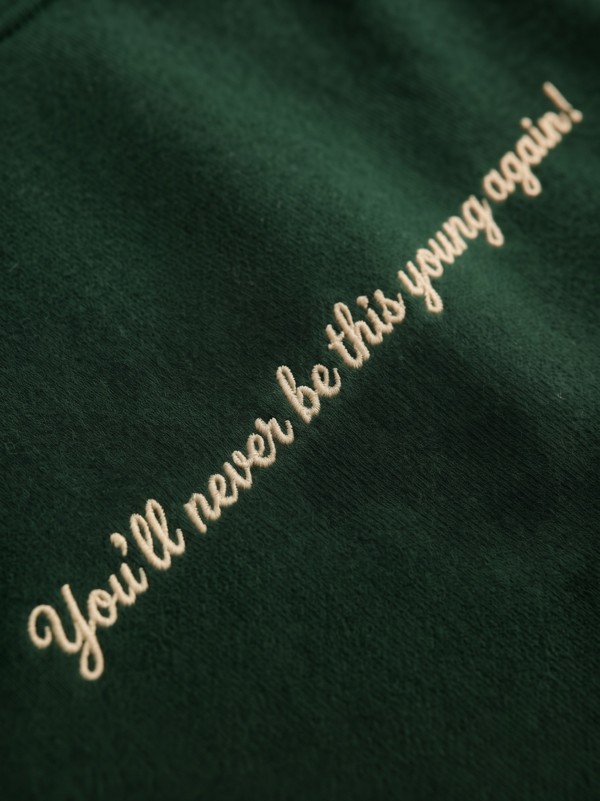 The Golden Days Oversized T-Shirt - Embroidered (Olive Green)