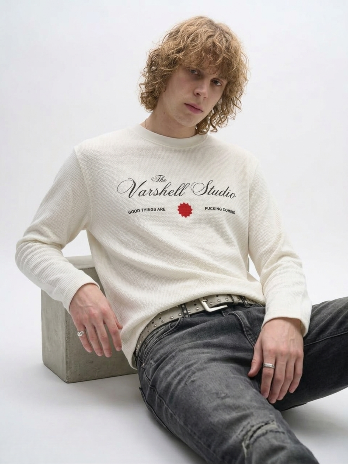 Studio Signature Waffle T-Shirt
