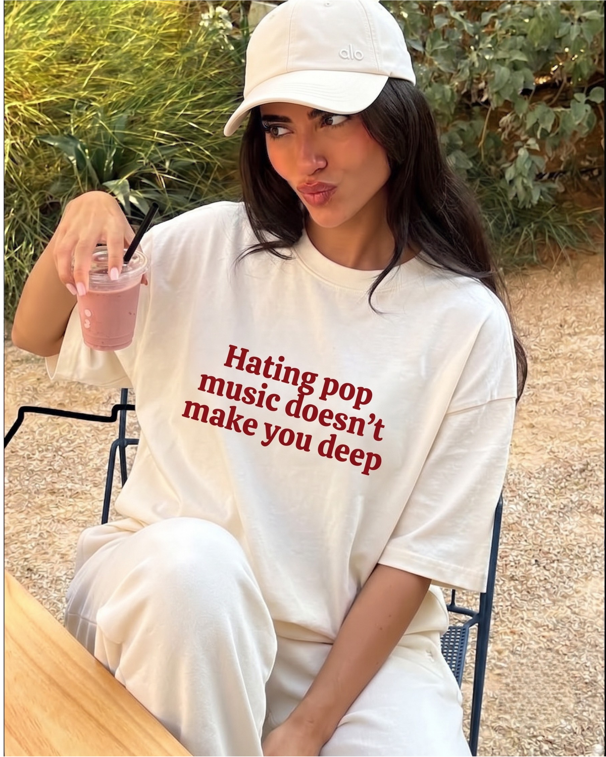 Pop Music Defender Oversized Graphic Tee