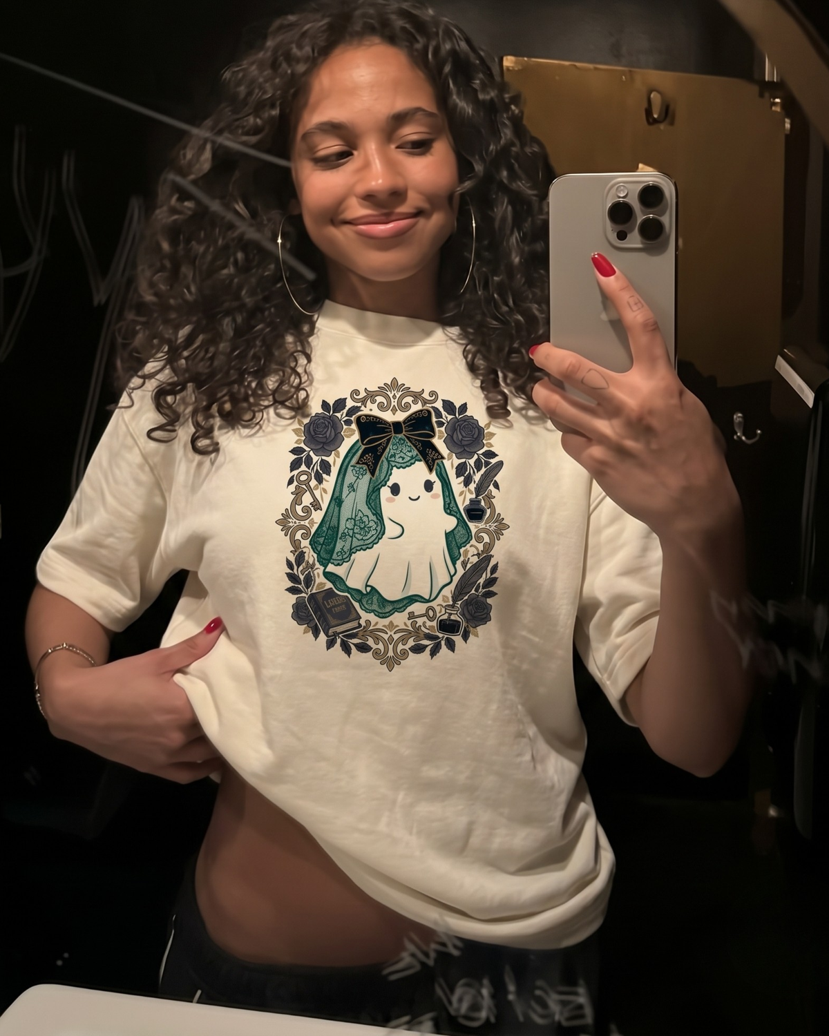 Gothic Lore Ghost Oversized Tee