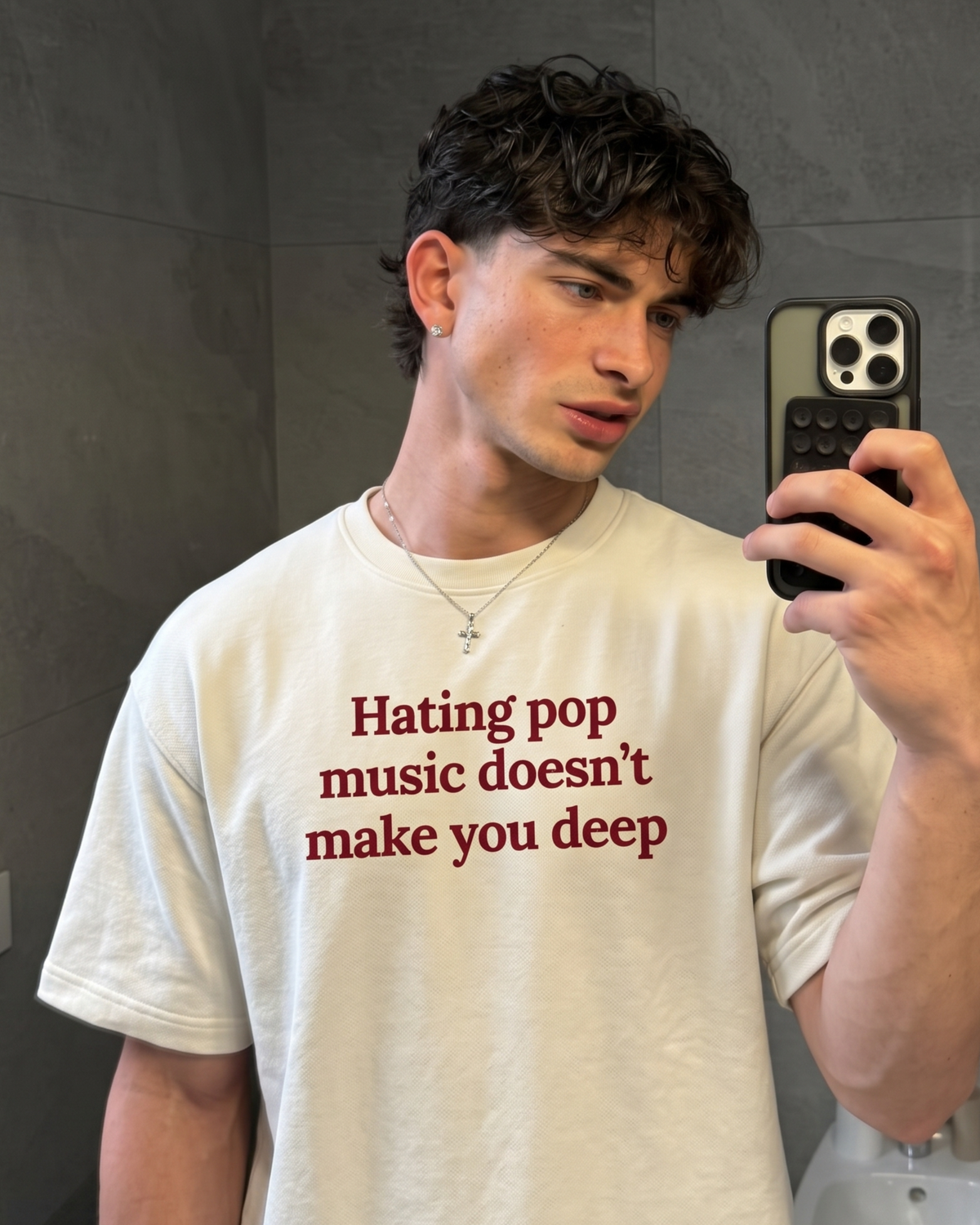 Pop Music Defender Oversized Graphic Tee