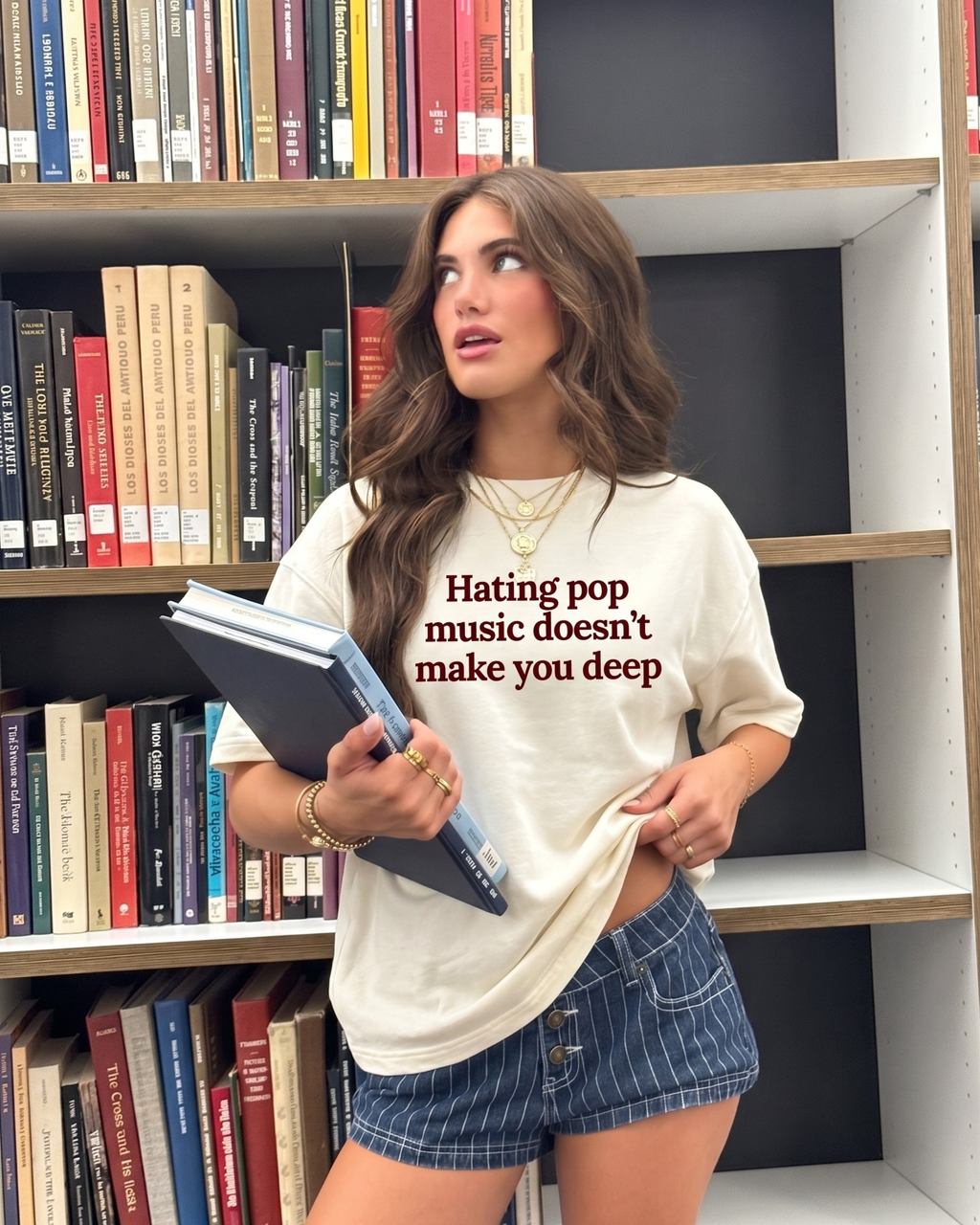 Pop Music Defender Oversized Graphic Tee
