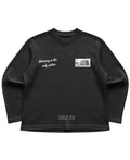 Black waffle knit oversized full-sleeve Front Design